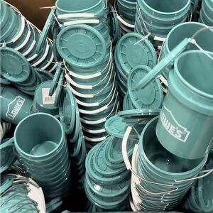 LOWE'S Cute. Mini Teal Bucket..